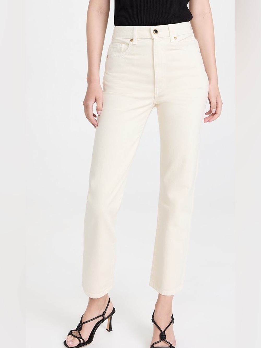 KHAITE Abigail High-Rise Straight Leg Jeans